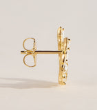 Jade Trau Posey Crescent diamond earrings 18kt yellow gold, UK version