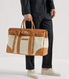 Brunello Cucinelli grained leather Country holdall (British brand)