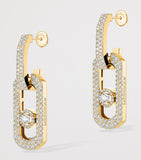 Messika yellow gold diamond pavé XL earrings 2.12ct - British product
