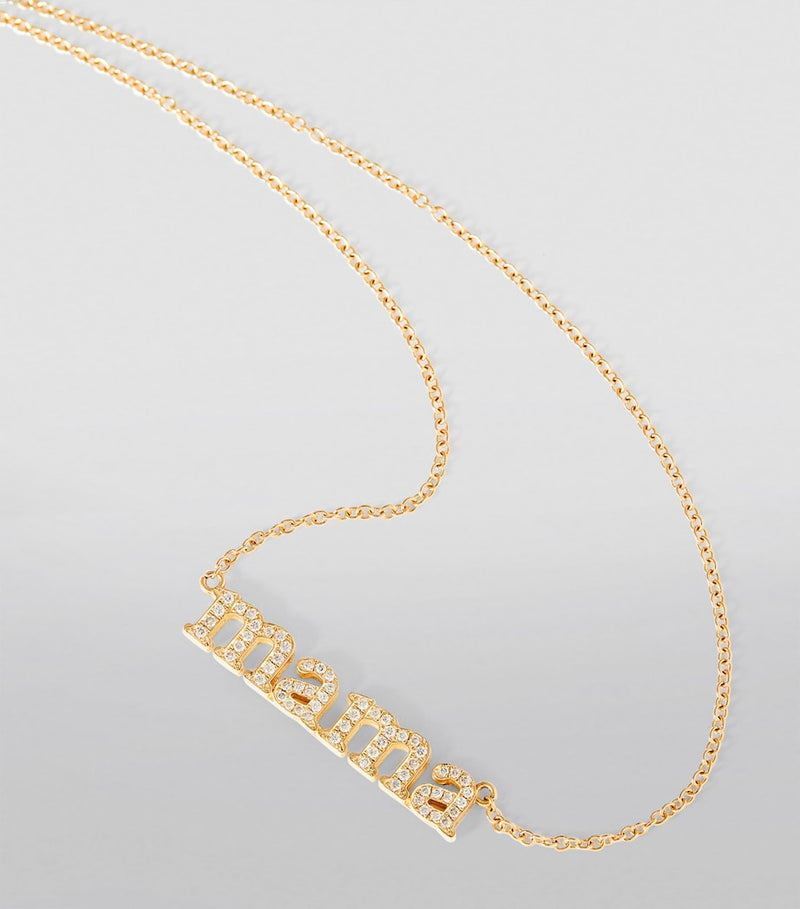 Jennifer Meyer Mama necklace yellow gold and diamond - British product