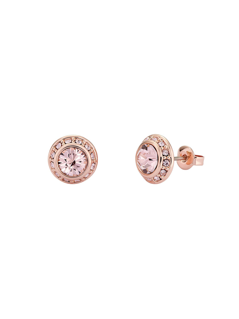 Ted Baker crystal stud earrings rose gold tone (British brand)