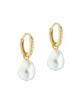 Ted Baker pearl huggie earrings gold tone - imported from the UK