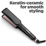 BaByliss Keratin Shine hair straightener with wide plates - British product
