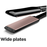 BaByliss Keratin Shine hair straightener with wide plates - British product