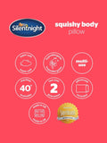 Silentnight Medium Squishy Velvet Touch Body Pillow 147x48cm (British brand)