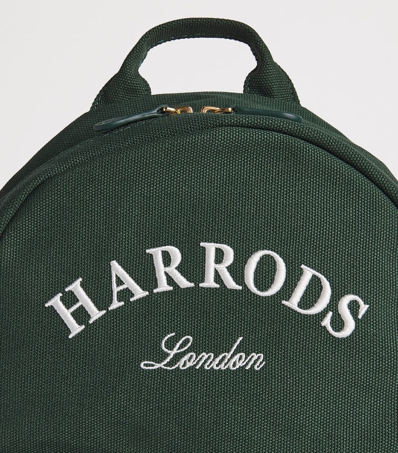 Harrods embroidered emblem cotton backpack, UK version