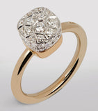 Pomellato Nudo Solitaire ring in rose and white gold diamonds - British product