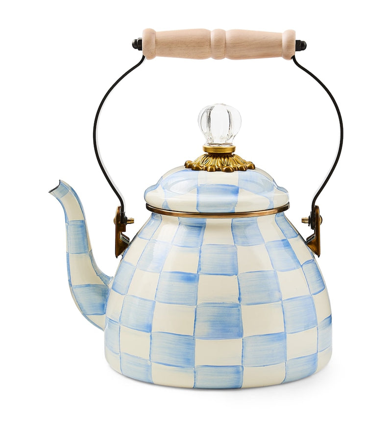 MacKenzie-Childs Sky Check tea kettle 2-quart - British product