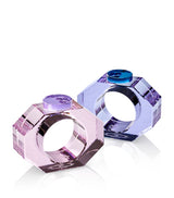 Harrods Reflections Copenhagen Set of 2 Crystal Shelby Napkin Rings- Buy online at McGrocer