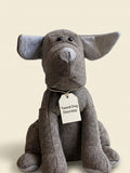 Riva Home Brown Herringbone Dog Doorstop 25cm, imported from the UK