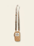 Prada raffia phone case bag orange beige stripe - British product
