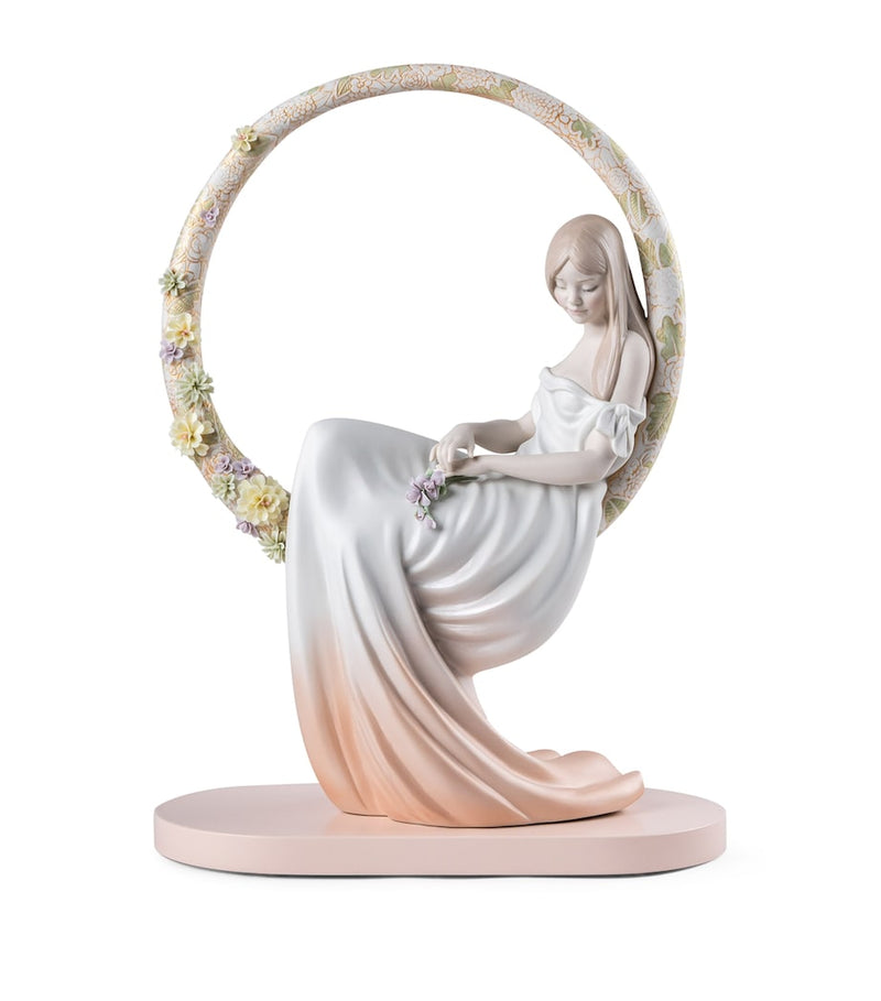 Lladró In Her Thoughts porcelain sculpture, UK version