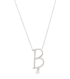 Persée white gold alphabet diamond necklace (British brand)
