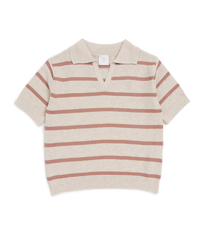 Eleventy Kids cotton stripe polo shirt 2-16 years - British product