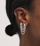 Anita Ko white gold diamond double loop earring (British brand)