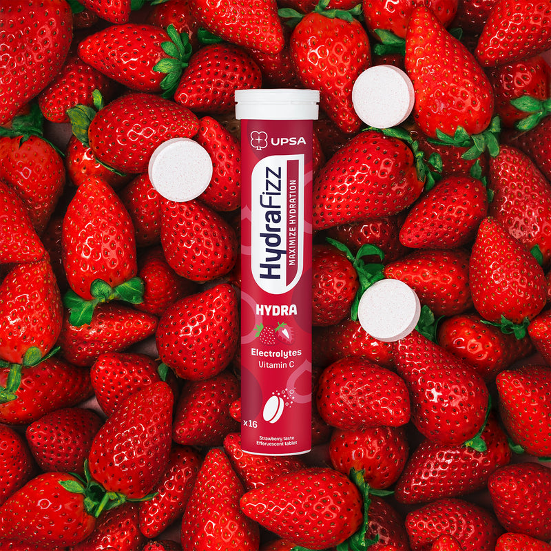 Hydrafizz Hydra + Boost effervescent supplement orange flavour, imported from the UK