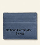 Prada Saffiano leather card holder with 6 slots, imported from the UK