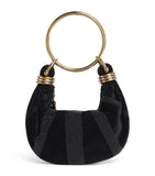 Chloé mini velvet bracelet bag with crystal embellishment - British product