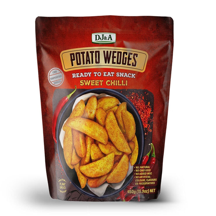 DJ&A Sweet Chilli Potato Wedges 450g - British product