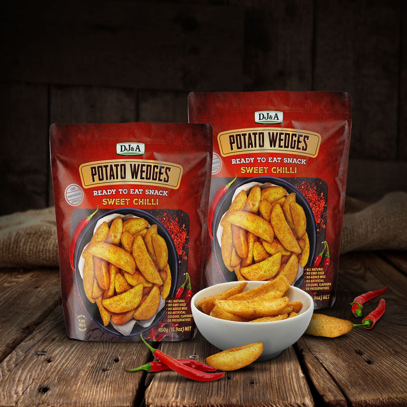 DJ&A Sweet Chilli Potato Wedges 450g - British product