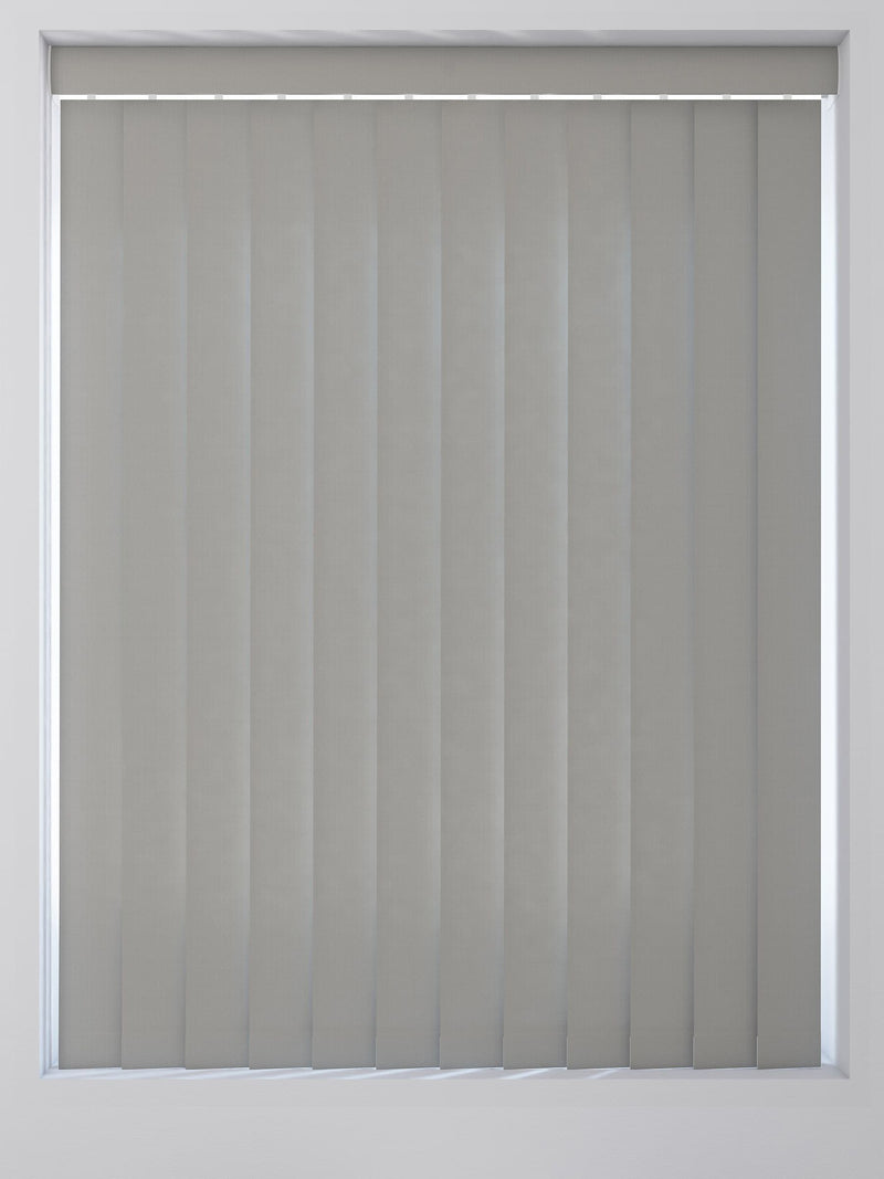 Grey waterproof vertical blind made to measure (British brand)