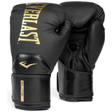 Everlast Pro Style Elite boxing gloves 10oz black and gold, imported from the UK