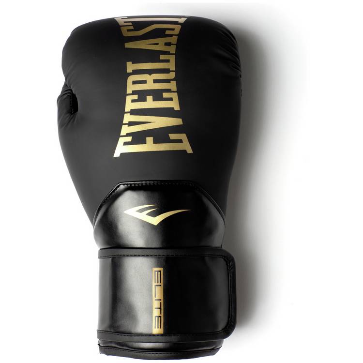 Everlast Pro Style Elite boxing gloves 10oz black and gold, imported from the UK