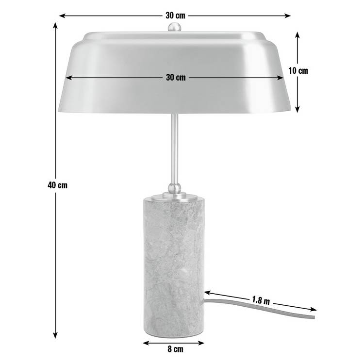 Habitat x Morris & Co. Bankers table lamp green marble (British brand)