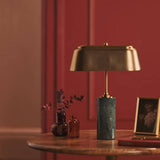 Habitat x Morris & Co. Bankers table lamp green marble (British brand)