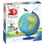 Children's 3D puzzle globe 180 piece world map - British product