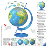 Children's 3D puzzle globe 180 piece world map - British product