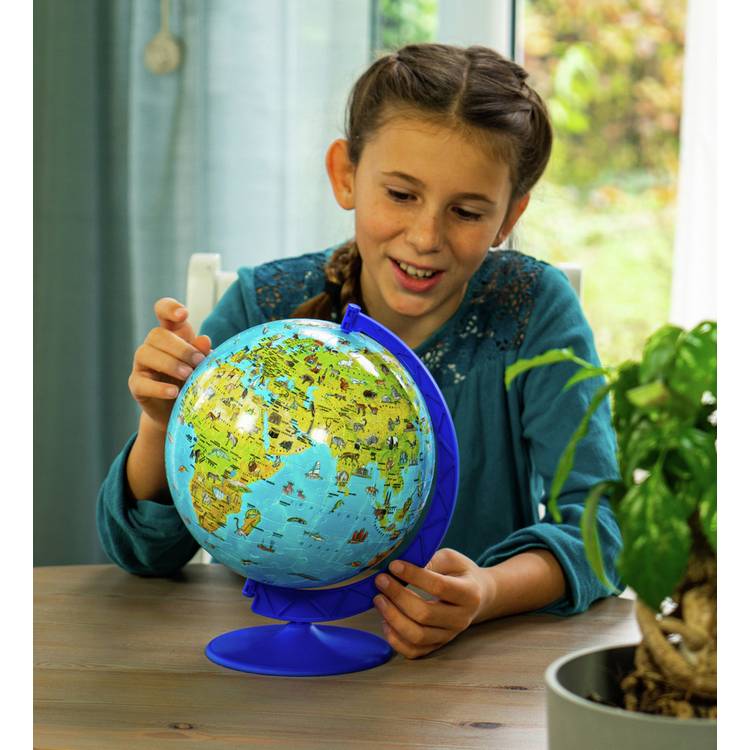Children's 3D puzzle globe 180 piece world map - British product