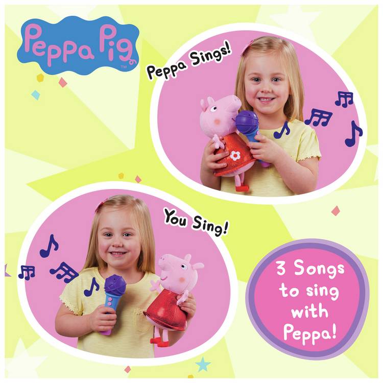 Peppa Pig Sing With Me interactive plush toy, UK version