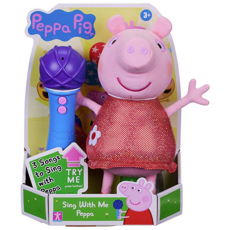 Peppa Pig Sing With Me interactive plush toy, UK version