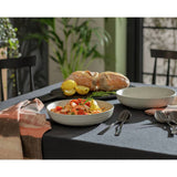Habitat Textured Ripple 4 Piece Pasta Bowls - Chalk Grey