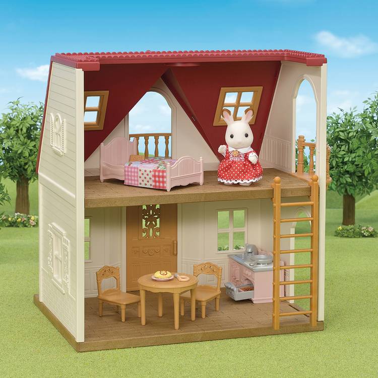 Sylvanian Families Red Roof Cosy Cottage dollhouse playset, imported from the UK