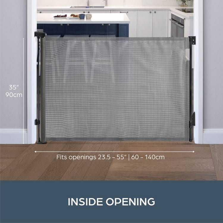 Dreambaby retractable gate grey fits 60-140cm, UK version