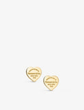 Tiffany & Co. 18ct gold mini heart tag earrings, UK version