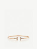Tiffany & Co T Wire diamond bracelet in 18ct rose-gold, UK version