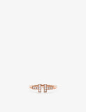 Tiffany T 18ct rose-gold diamond wire ring (British brand)