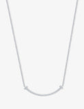 Tiffany & Co T Smile 18ct white gold diamond necklace, UK version