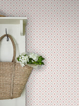 Next Laura Ashley Coral Pink Kate 10m Wallpaper- Buy online at McGrocer