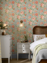 Next Laura Ashley Wild Roses Ochre Yellow Wallpaper 10M- Buy online at McGrocer