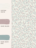 Laura Ashley wallpaper Dark Duck Egg Blue Blencow Sprig 10m - British product