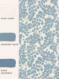 Laura Ashley wallpaper Newport Blue Cariad Spray 10m, imported from the UK