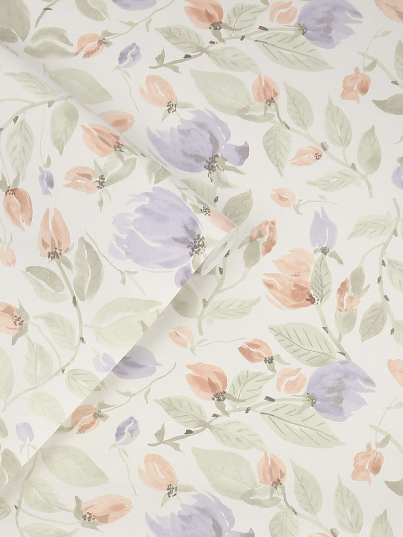 Laura Ashley Orisia Peony wallpaper sage green 10m, imported from the UK