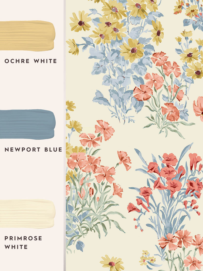 Laura Ashley Ochre Yellow Megan wallpaper 10m roll - British product