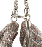Jimmy Choo Callie clutch bag suede crystal embellishments (British brand)