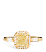 Harrods Suzanne Kalan One of a Kind Yellow Gold and Diamond Halo Ring- Buy online at McGrocer