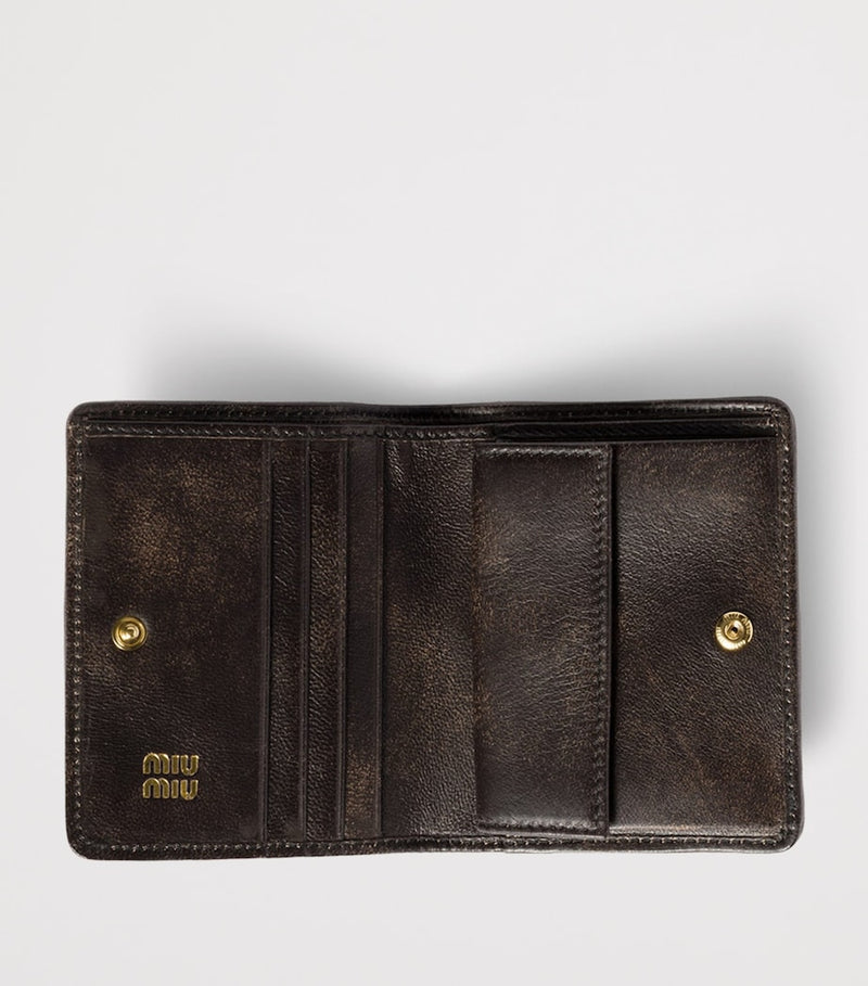 Miu Miu small Matelassé leather wallet nappa - British product